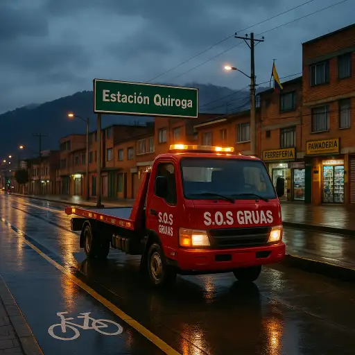 Grúa en Rafael Uribe Uribe, Bogotá