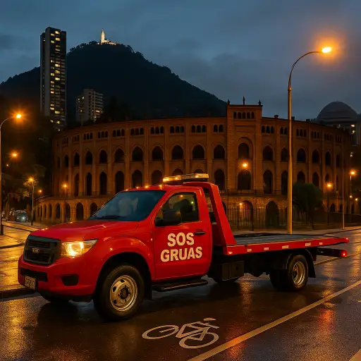 Grúa en Santa Fe, Bogotá