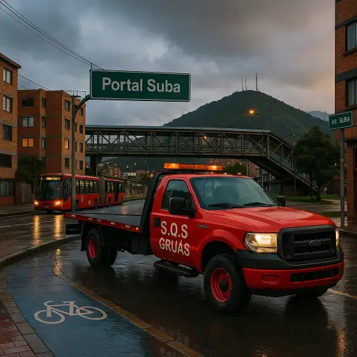 Grúa en Suba por la Av. Suba y Autonorte